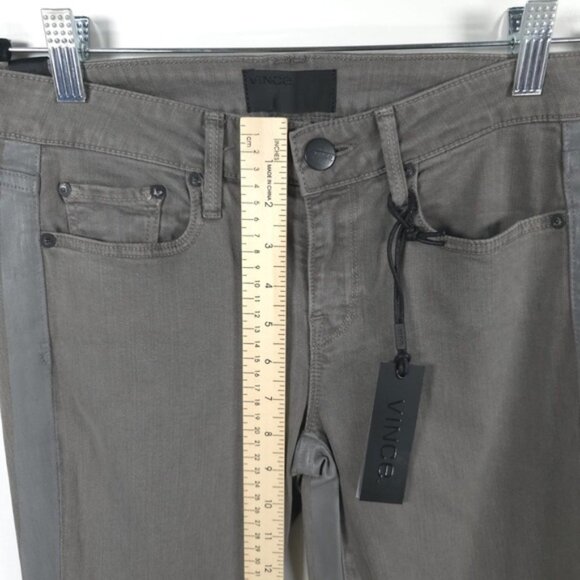 NWT Vince. Women’s Skinny Jeans Gray‎ Side Stripes Tuxedo Dylan Mid Rise Size 25 - Picture 7 of 16